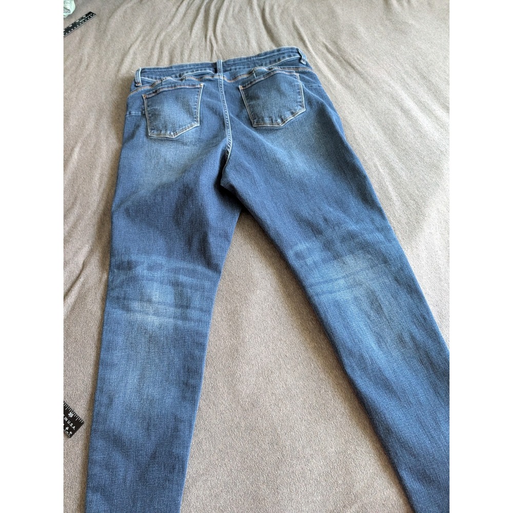 Wax Jean Butt I Love You Blue Skinny Jeans Womens Size 16 Medium Wash High Rise - Picture 5 of 5